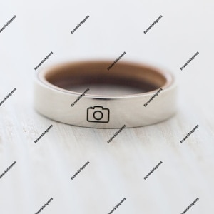 Silber Kamera Ring - Fotograf Geschenk - Ehering - Einzigartige Ring - Fangen Leben Ring - Kamera Liebhaber Ring