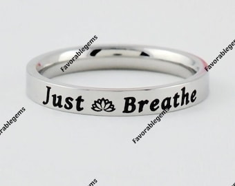 Bague fleur de lotus en argent sterling - Just Breathe - Bijoux inspirants
