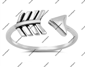 Arrow Ring - Triangle Ring - Sterling Silver Ring - Rings For Women - Men's Ring - Unisex Jewelry