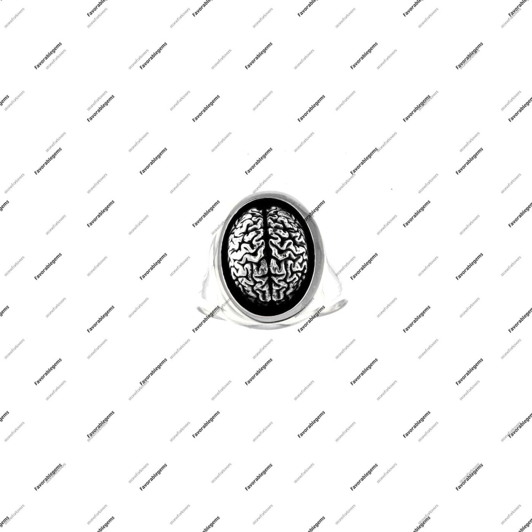 Brain Ring Anatomical Brain Ring Sterling Silver Brain Ring Anatomy Brain Ring ...