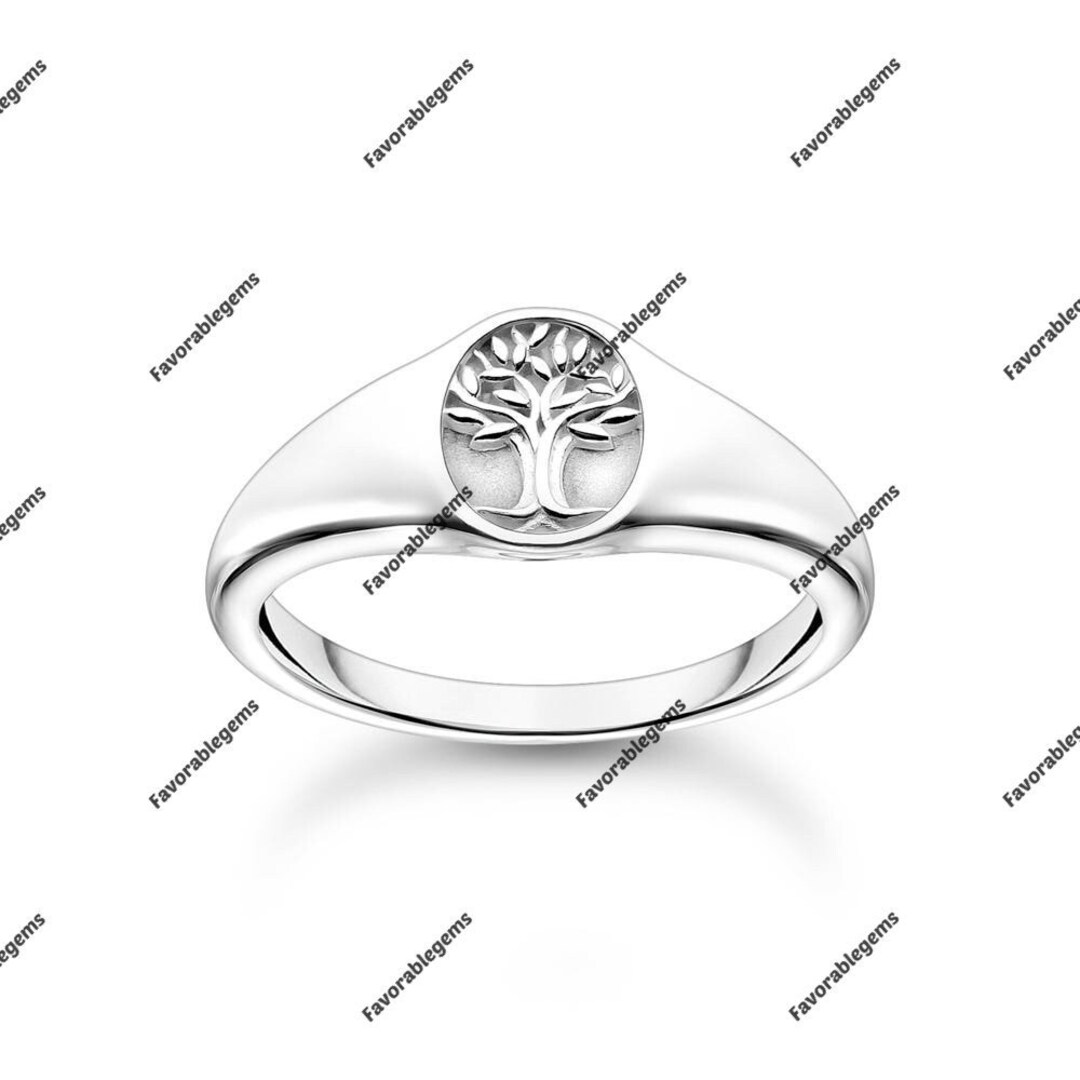 Sterling Silver Tree of Life Ring - Engraved Filigree Band - Etsy