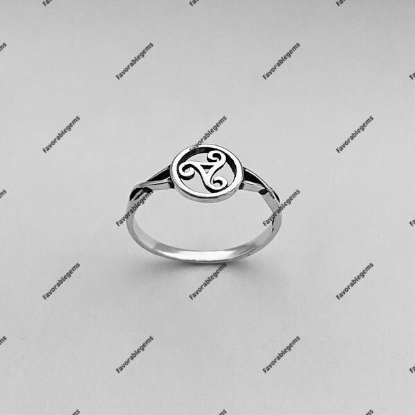 Bague Triskel Celte En Argent 925 - Bijou Breton Fait Main Ephsee & Lilith