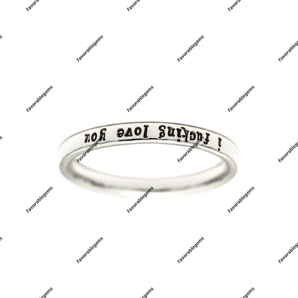 I Fucking Love You Personalized Couple Rings - Sterling Silver