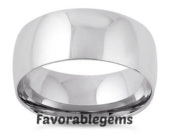 Minimalist 925 Sterling Silver Wedding Band: Polished Comfort Fit Ring