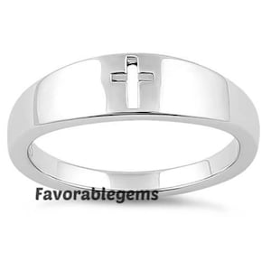 Sterling Silver Cross Ring: Minimalist Christian Jewelry
