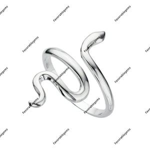 Slangenring zilver, 925 sterlingzilveren slangenring, slangenring, heren zilveren slangenring, sierlijke slangenring zilver