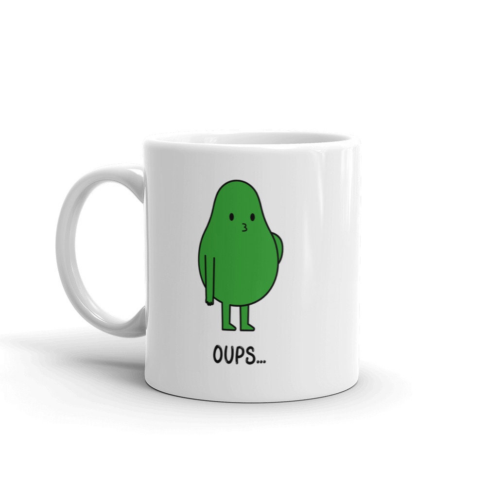 Tasse à Café Avocat - Mug Brilant Blanc en Céramique Drole et Mignon Cadeau Humour