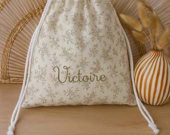 Personalized drawstring bag