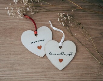 Personalized heart wood card