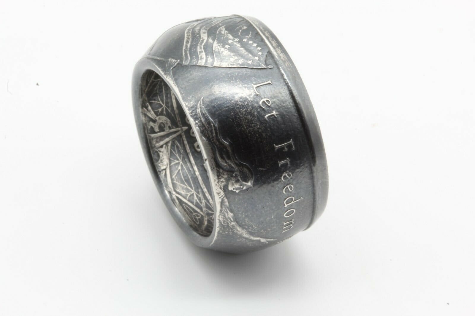 Limited Edition Let Freedom Ring Coin Ring Size 7-14 .999 Silver