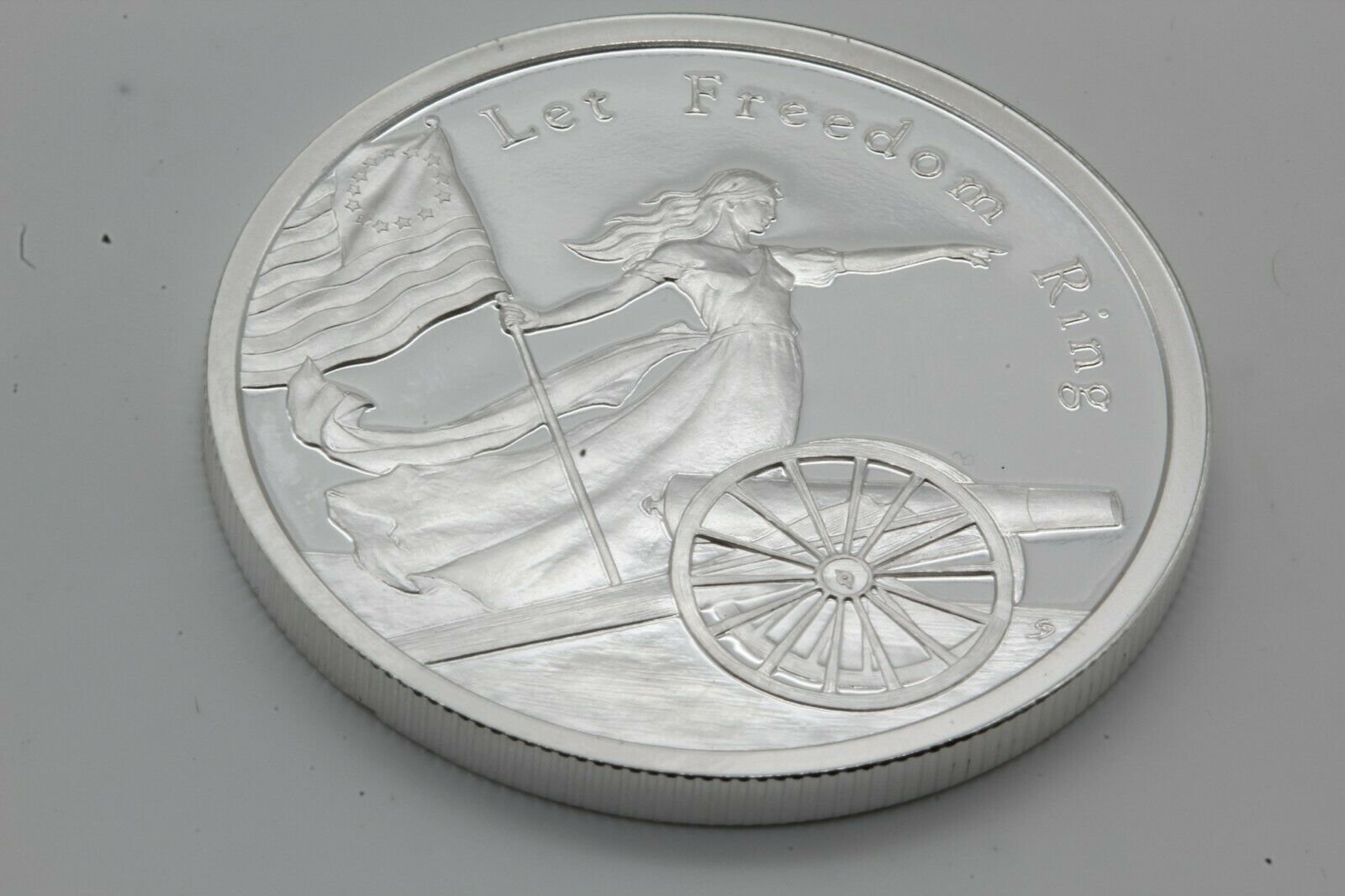 1オンス 銀貨 レット・フリーダム・リング リバティベル Limited Edition Let Freedom Ring Coin Ring Size 7-14 .999 Silver