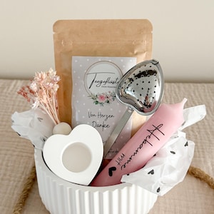 Teeschale Hebamme mit Herz, Geschenkset , Tee Schale