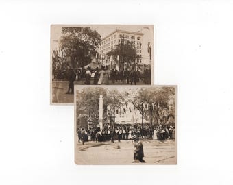 1908 Home Week Event Photos • Vintage Crowd & Parade Scenes • Early 20th Century Real Photographs • Historic Americana