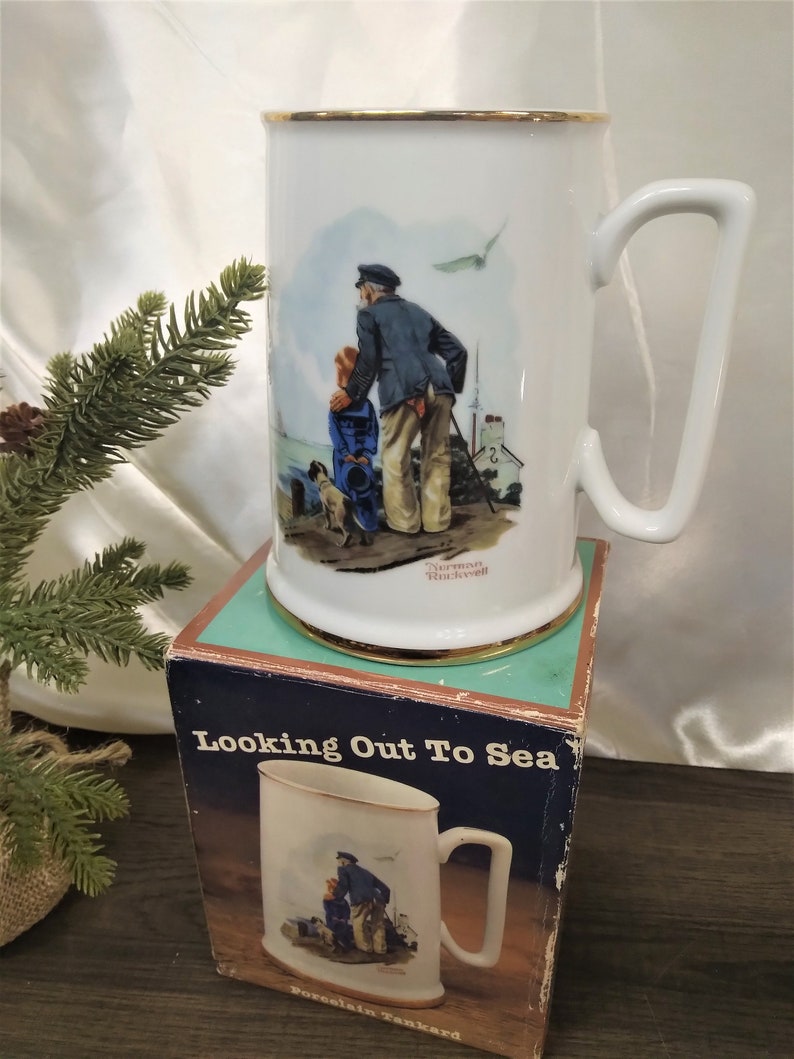 Vintage Tankard, Looking Out to Sea, Porcelain the Seafarers by Norman
