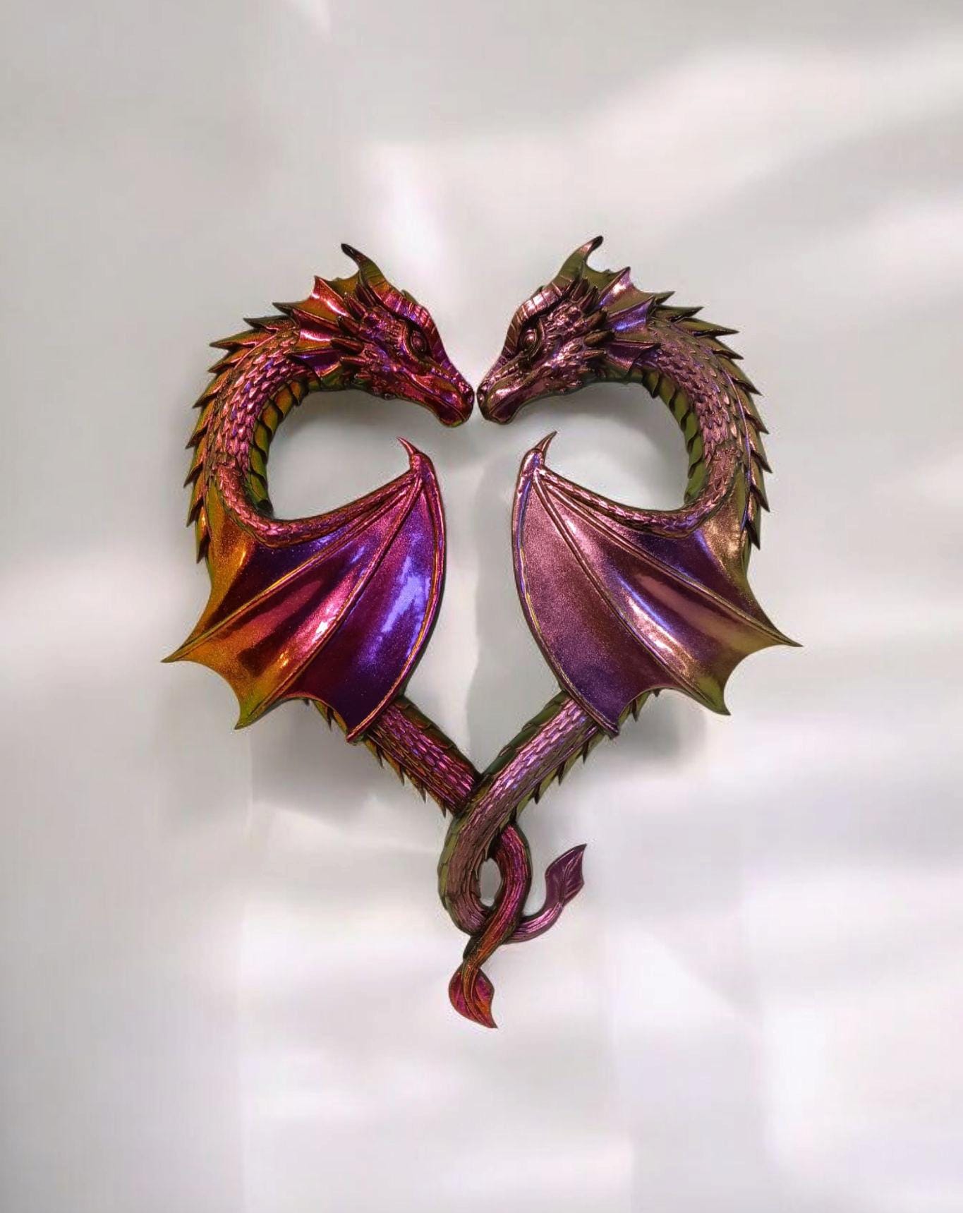 Love Dragons, Heart Shape, You Customize, Handmade, Resin Art