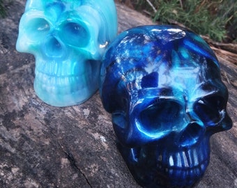 Skulls, Resin Skulls, Hand Made Resin Art Pieces, Special 3d Affect, Unique, One of a Kind, Art Sculptures, Gifts For Him, Her, Customizable