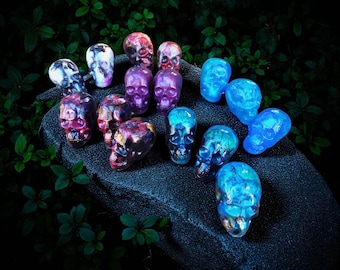 Small Skulls, Handmade Art Pieces, You Customize, Home Accents, Party Decorations, Various Mediums, Gift Giving, Spooky & Fun Sculptures
