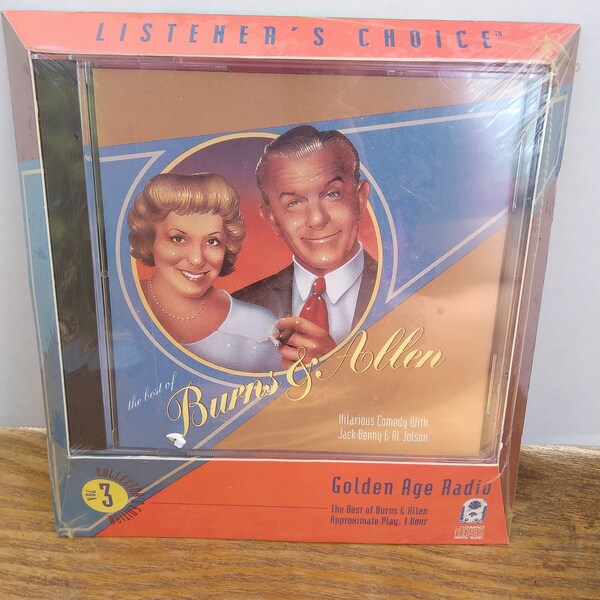 Vintage CD Listener's Choice Volume 3 The Best of Burns & Allen, Comedy With Jack Benny/Al Jolson, Classics, Funny, Stocking Stuffer, Gift