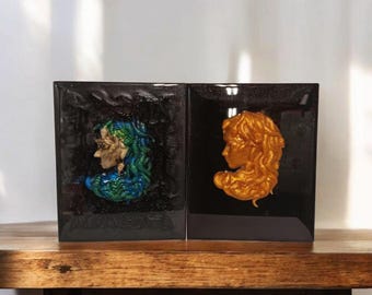 Medusa Art Hangings, 8x10 Hanging, Handmade Resin Art, Gifts for Him/Her, Mythical, Art Sculpture, Home Art Accents, Limited Pieces, Beauty
