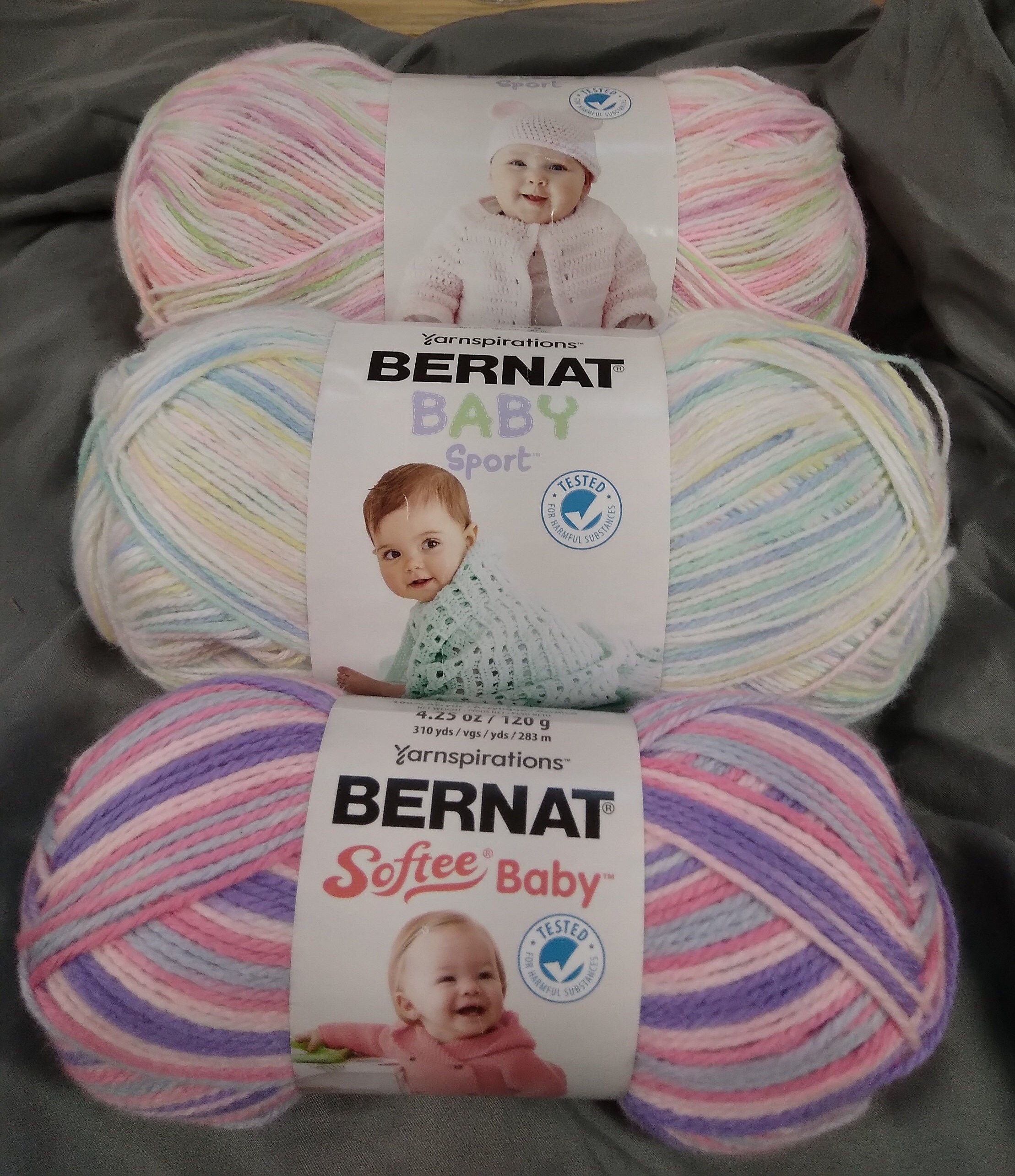 Bernat Big Ball Baby Sport Yarn, Baby Pink