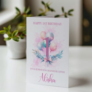 Carte d'anniversaire personnalisée, carte d'anniversaire, carte d'anniversaire de bébé fille, carte d'anniversaire personnalisée, carte d'anniversaire pour fille, petite-fille