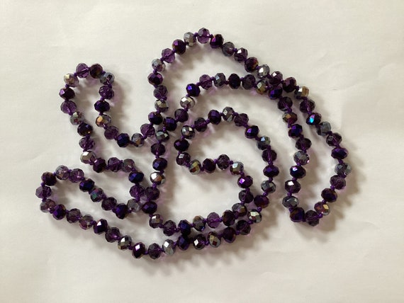 Vintage Purple & Smoke Crystal Aurora Borealis Be… - image 1