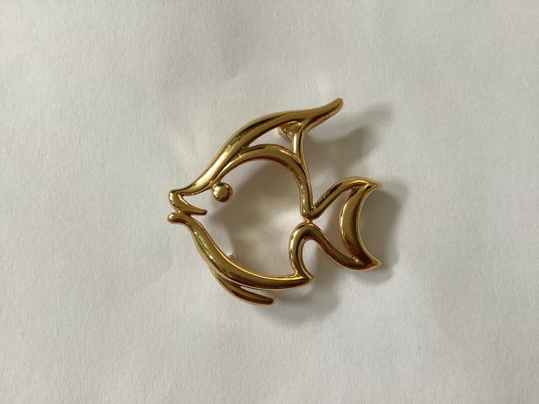 Vintage Signed Trifari Fish Pin - Etsy