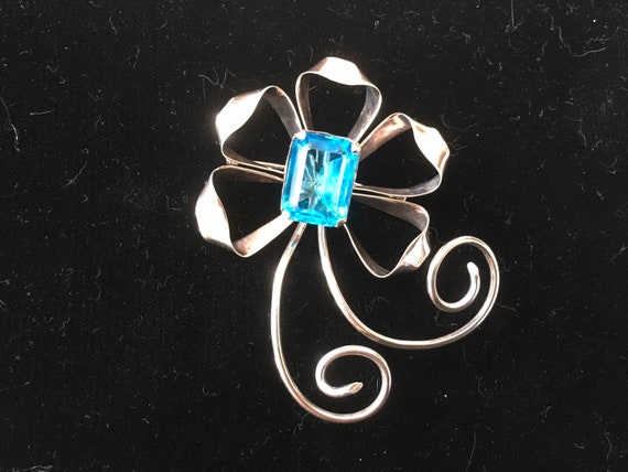 Vintage Vermeil/Sterling Retro Pin ca.1950’s. - image 1