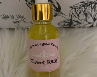 Crystal Infused Yoni Oil  Sweet Kitty ! Love Yoni Oil, Crystal Spell,  Blended Essential Oil**Free Shipping 2 or more items
