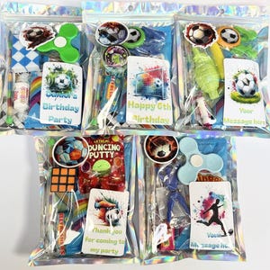 Sacs personnalisés pour cadeaux de fête de football : sacs à surprises remplis, bonbons garçons filles