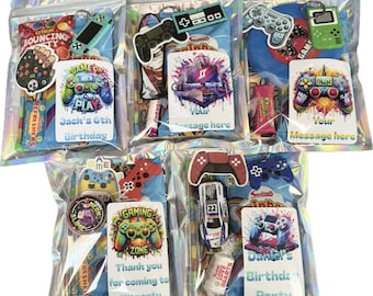 Personalised Gamer Party Bags: fast post  Kids Birthday Loot Bags.