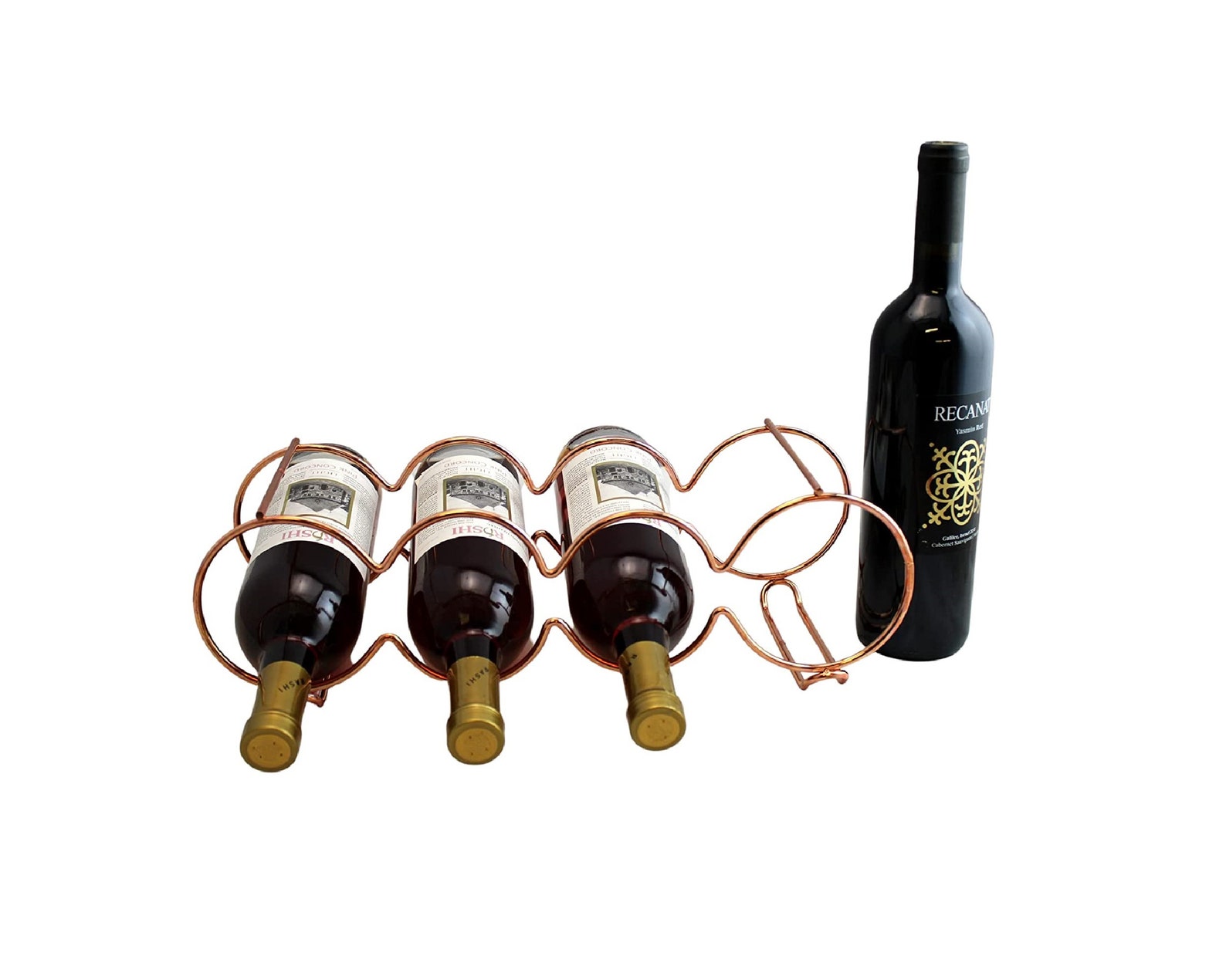 Rose Gold Stackable Table Top Wine Rack Bottle Holder Each Etsy