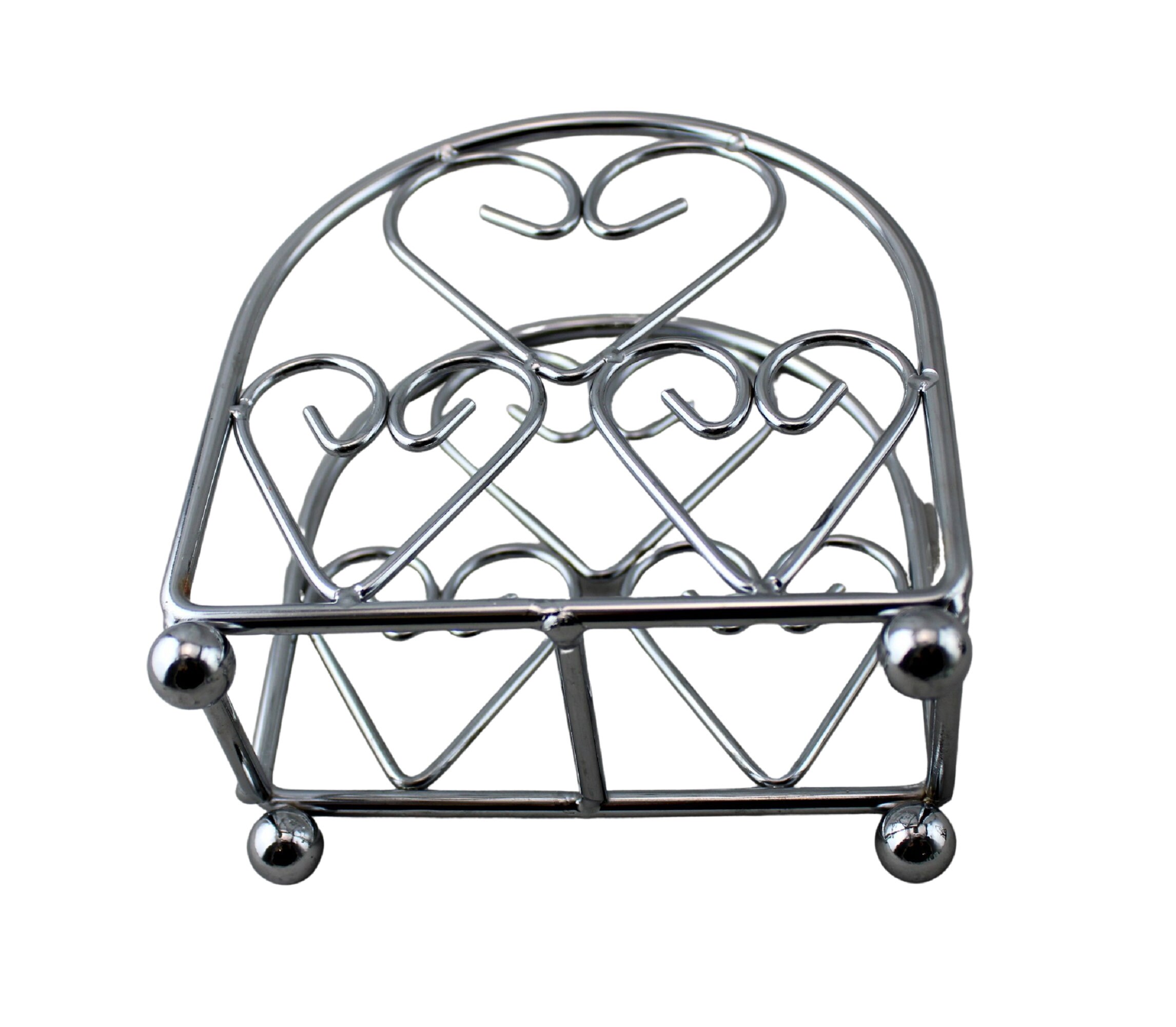 Paper Napkin Holder Metal Chrome Finish With Heart Design for Etsy