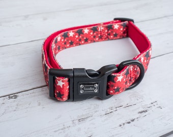 CLEARANCE Red stars Dog Collar