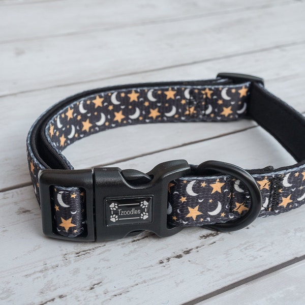 Collier pour chien étoiles et lune