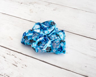 CLEARANCE Blue Paws Scrunchie