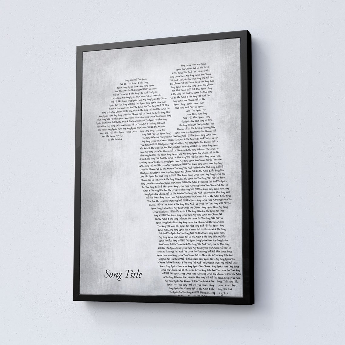 Custom Lyrics Poster Lyrics Canvas Print Lyrics Wall Art Etsy