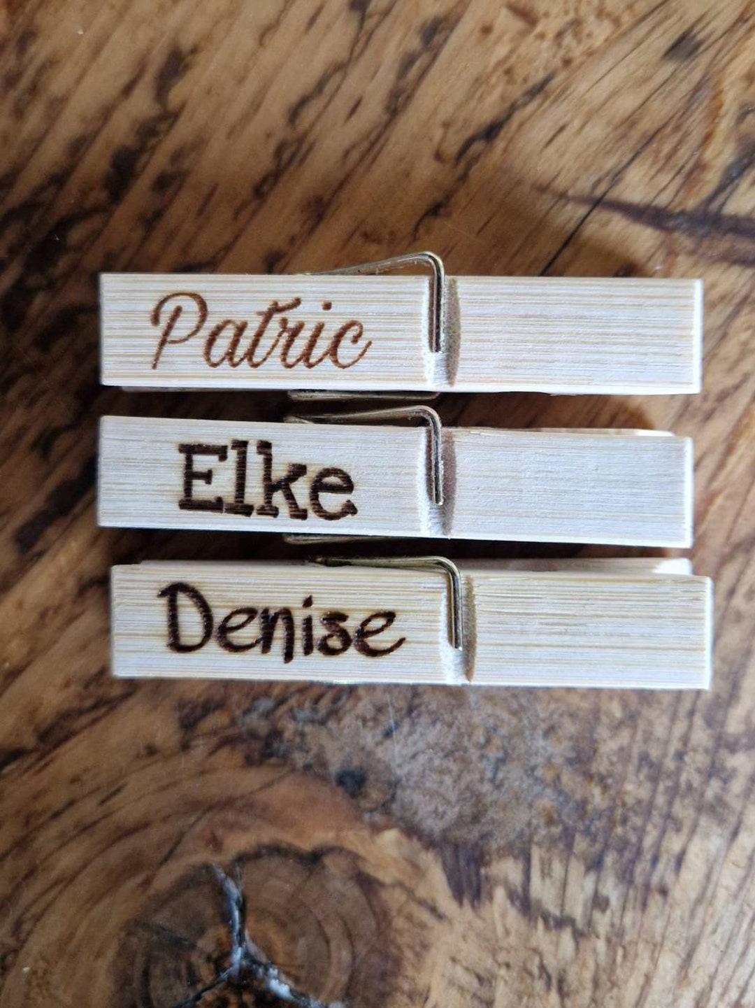 Personalized Clothespin Name Tag Seat Card for Weddings Etsy