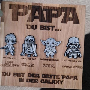 personalized Father&#39;s Day gift, Star Wars, wooden sign, gift for dad