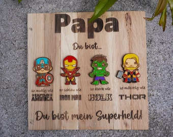 personalisierbares Vatertagsgeschenk, Superheld, Superhero