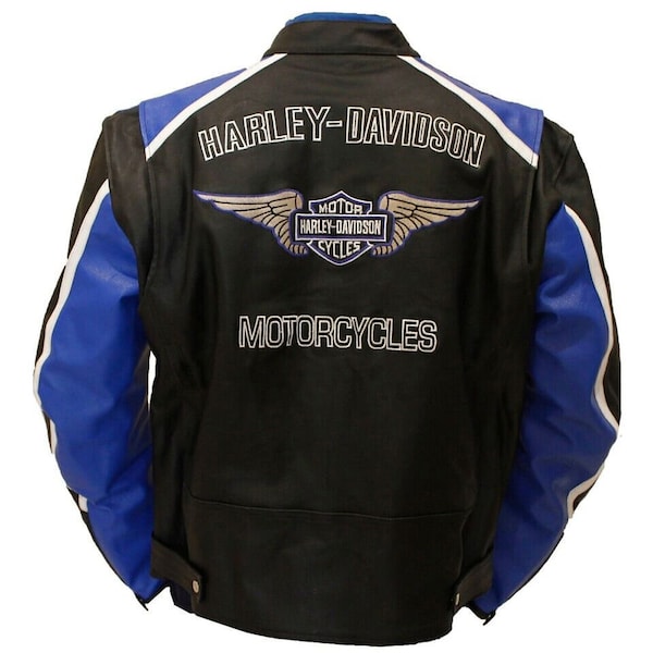 Harley Davidson Men's Iconic Trendy Jacket CRUISER Motorcycle Leather Apparel harley davidson leather jacket men's jacket