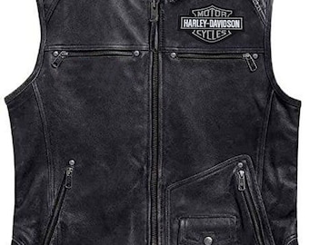 Harley Davidson heren Moto echt leer zwart bikervest leren jas Racer motorfiets echte jas voor heren