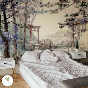 Wallpaper Peel and Stick Removable Living Dining room Bedroom Self Adhesive Wall Sticker Decoration Art Decal Mural Nagasaki Japanese 19
