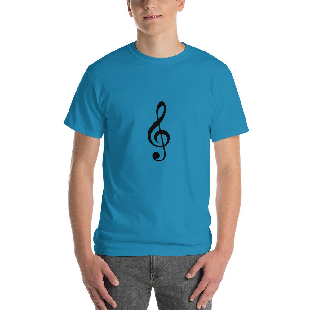 G Clef Black Text Short Sleeve T-shirt - Etsy