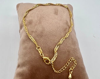 18K, 18Ct, Gold Filled Anklet Ref:-237