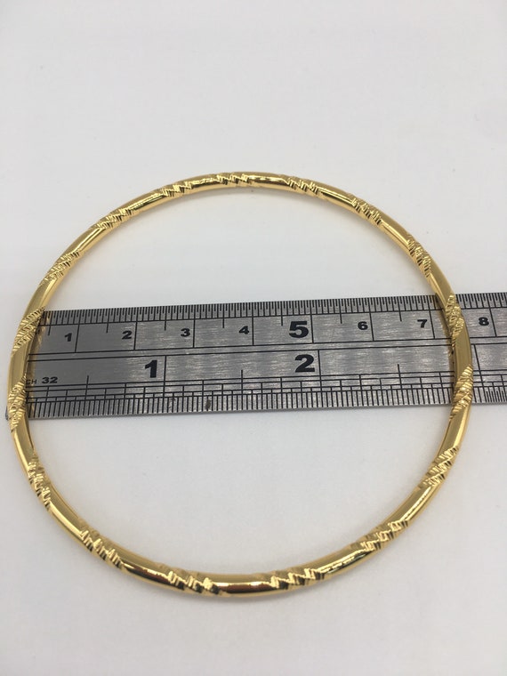 18K, 18ct, 18 Carat Set of 6 XL Lady's Gold Filled Bangles