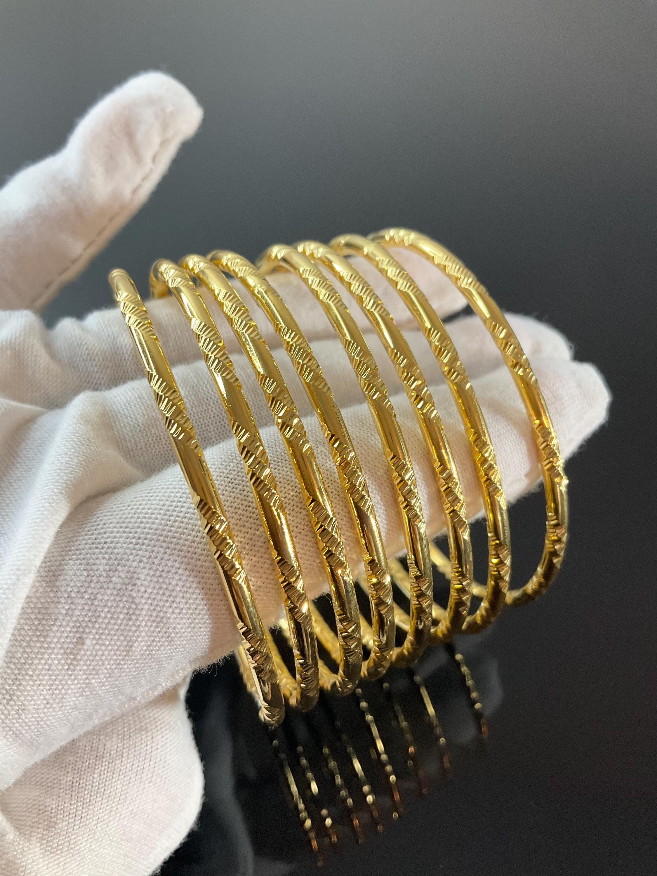 22ct, 22K, Lady's, Woman's Gold Filled Bangles in Various Sizes