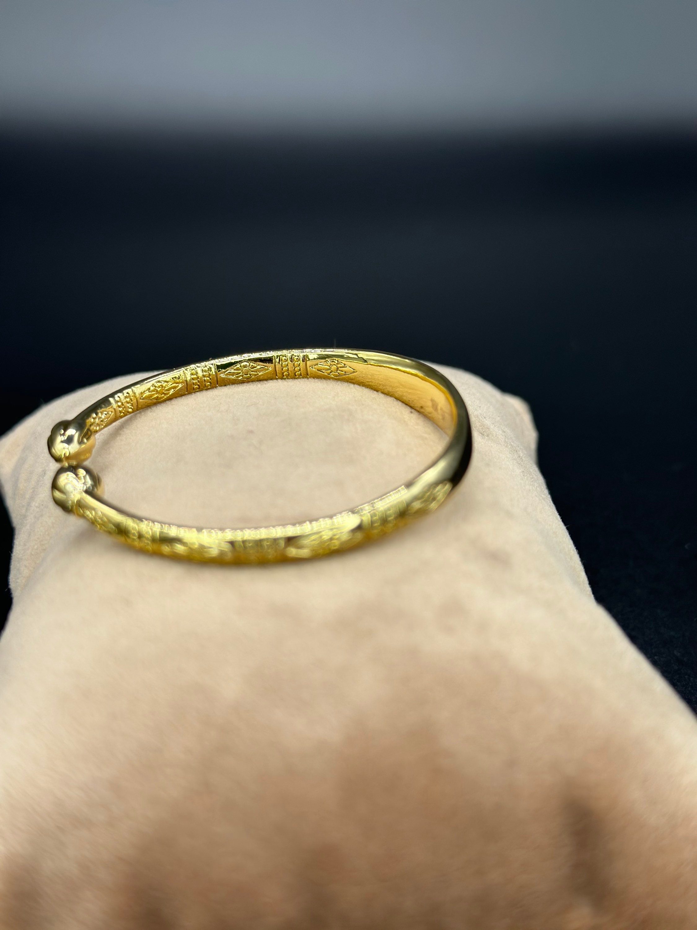 18ct 18k Gold Filled Newborn Baby Toddler Bangle Bracelet Etsy UK