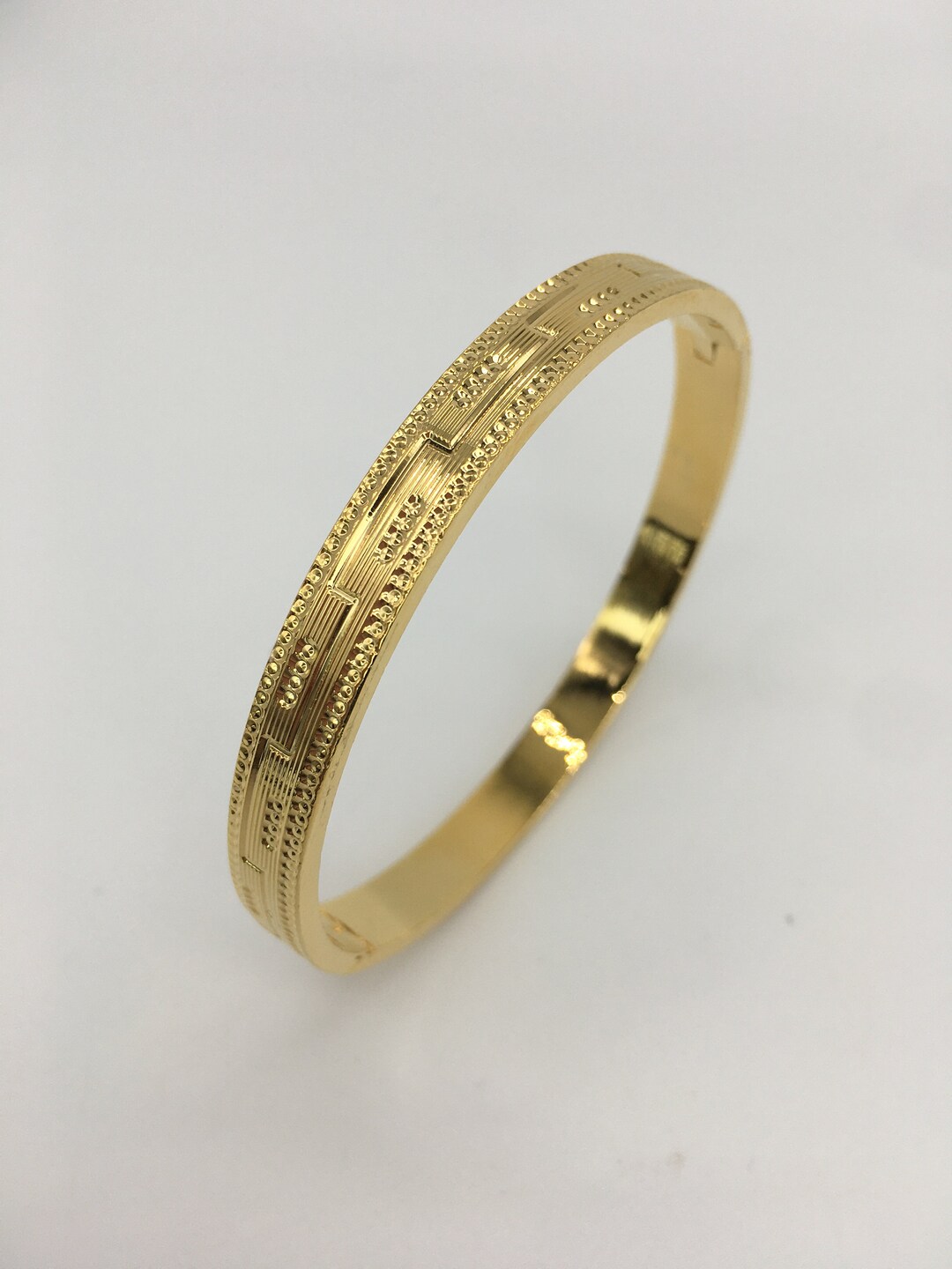 22K 22ct Gold Filled Adult Size Bangle Size 2.6 Ref300 Etsy