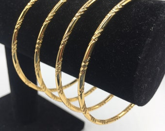 9ct yellow gold 3.00mm expandable ID baby bangle - JEWELLERY from Mr Harold and Son UK